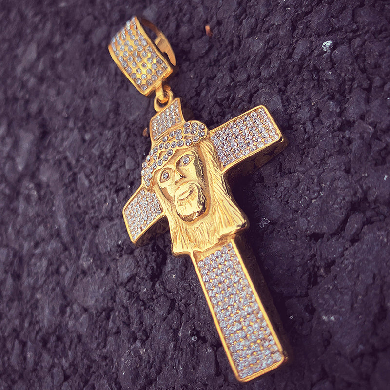 Smiling Jesus Diamond Pendant