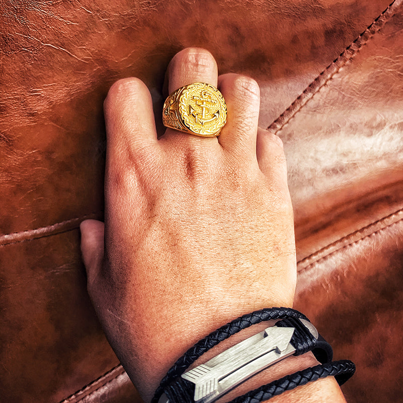 Anchor Gold Ring