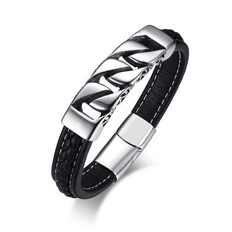 Heavy Metal Leather Bracelet