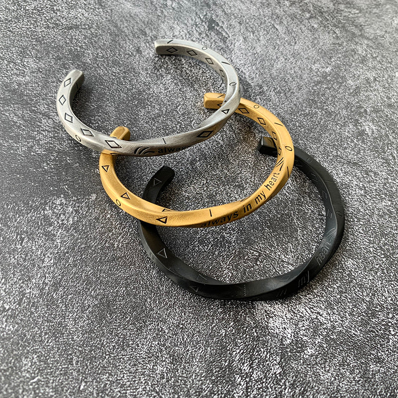Metal Twist Matte Bangle