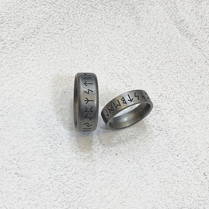 Vintage Viking Runes Ring