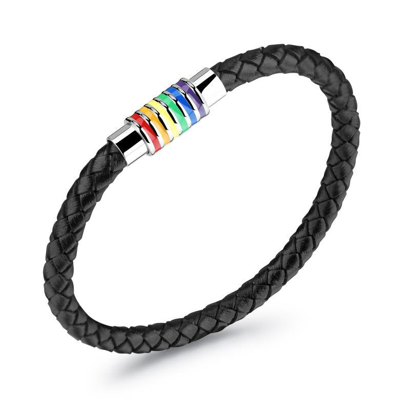 LGBT Leather Bracelet