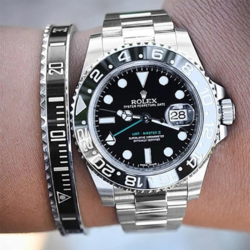 Exquisite Luxury Rolex Cuff Bangle Rolex Bracelet  Inspired Design