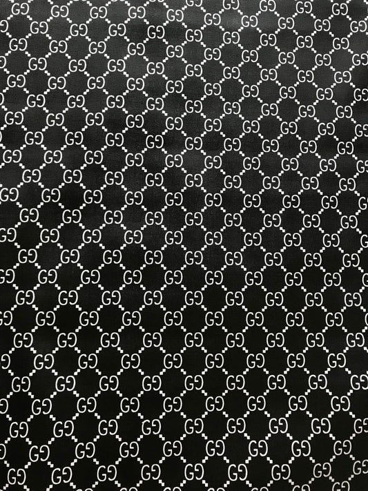 Black White Gucci Wallet Leather Vinyl Fabric
