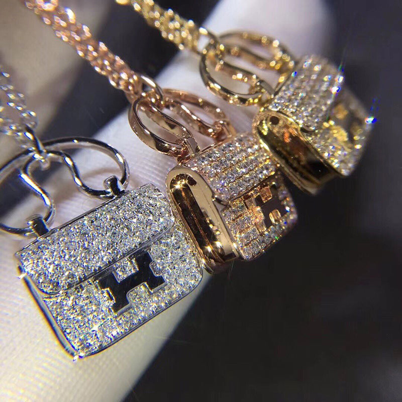 Hermes diamond constance amulette pendant