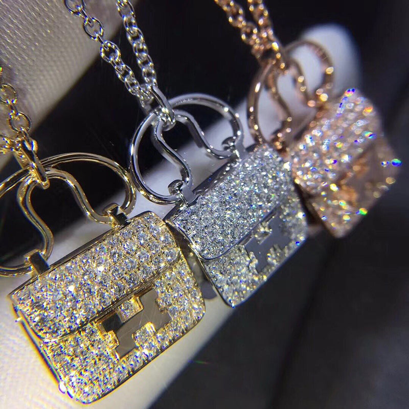 Hermes diamond constance amulette pendant