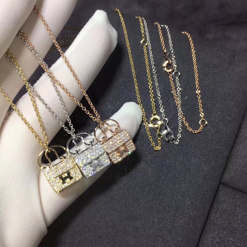 Hermes diamond constance amulette pendant