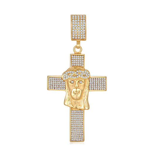Smiling Jesus Diamond Pendant