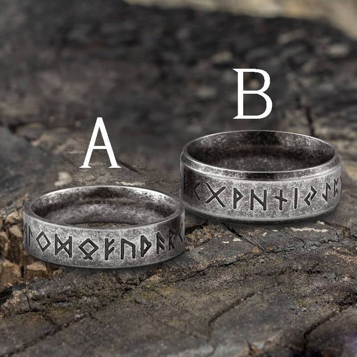 Vintage Viking Runes Ring